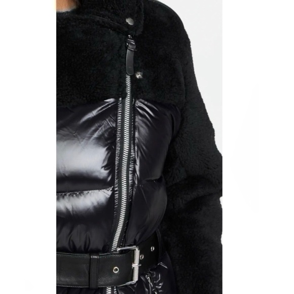 Mackage Rune Moto Sherpa Down Puffer Jacket - Picture 6 of 16